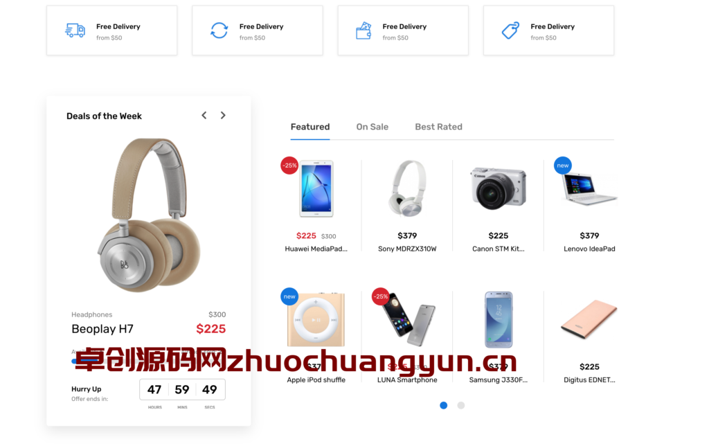 图片[2]-爆款颜值！浅蓝色响应式数码商城HTML模板下载｜Bootstrap开发｜168源码网推荐-168源码网-PHP网站源码模板,插件软件资源分享平台！