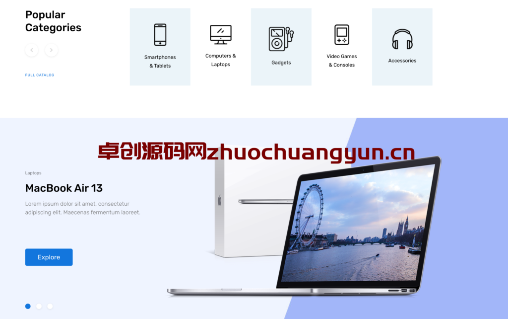 图片[3]-爆款颜值！浅蓝色响应式数码商城HTML模板下载｜Bootstrap开发｜168源码网推荐-168源码网-PHP网站源码模板,插件软件资源分享平台！