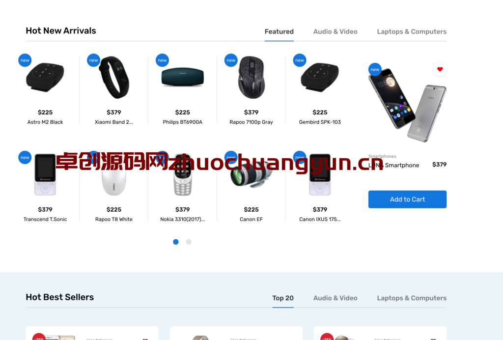 图片[4]-爆款颜值！浅蓝色响应式数码商城HTML模板下载｜Bootstrap开发｜168源码网推荐-168源码网-PHP网站源码模板,插件软件资源分享平台！