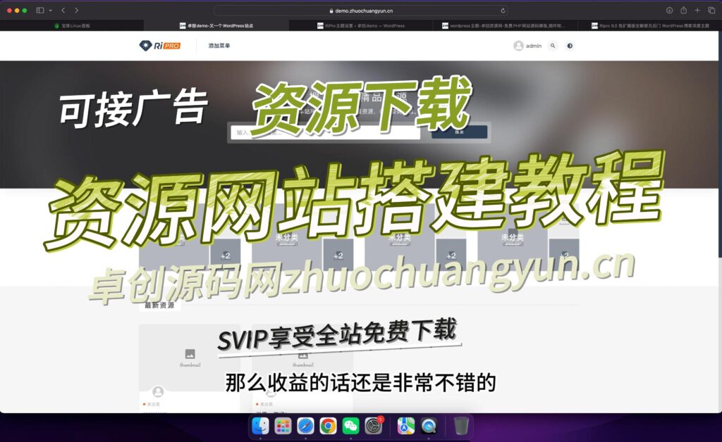 图片[1]-二开Ripro免扩展版wordpress主题搭建教程可做资源网站（168源码网）-168源码网-PHP网站源码模板,插件软件资源分享平台！