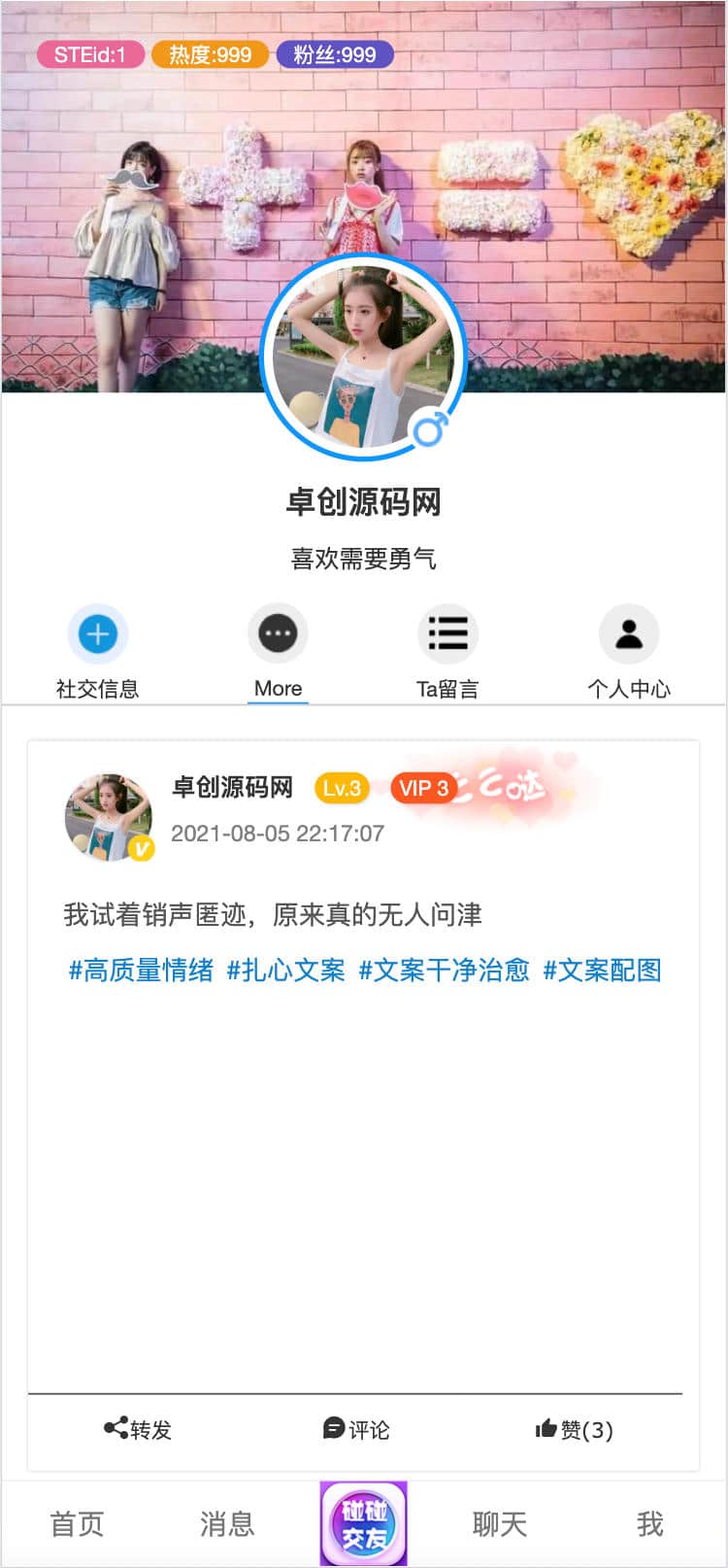 图片[3]-社交个人主页HTML源码 纯HTML在线修改零基础 | 168源码网