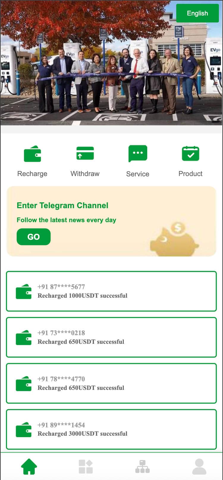 168源码网发布：海外新能源充电桩共享投资系统源码 - 英文界面PHP8.1+MySQL5.7环境｜充电桩理财租赁投资平台｜绿色能源投资解决方案-168源码网-PHP网站源码模板,插件软件资源分享平台！